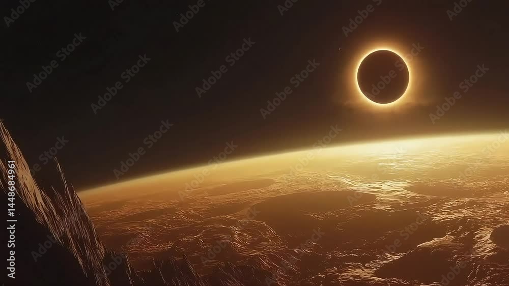 Total solar eclipse from space