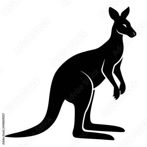 silhouette vector illustration of a polar bear on white background