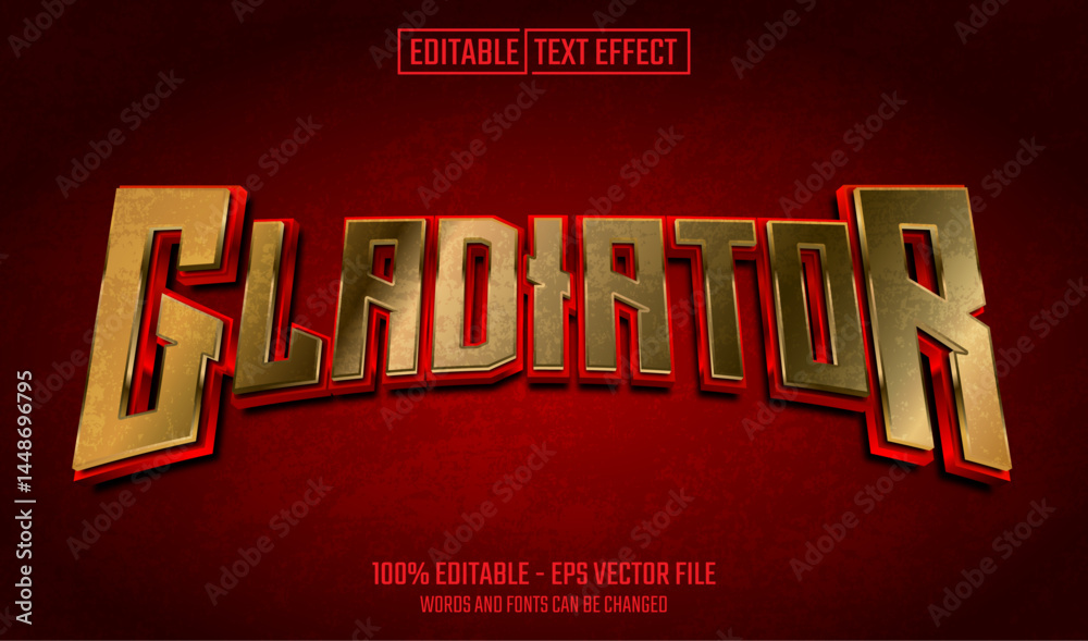 gladiator editable text effect