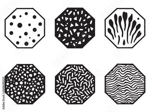 Elegant Line Drawing Representation of Vermiculite Material