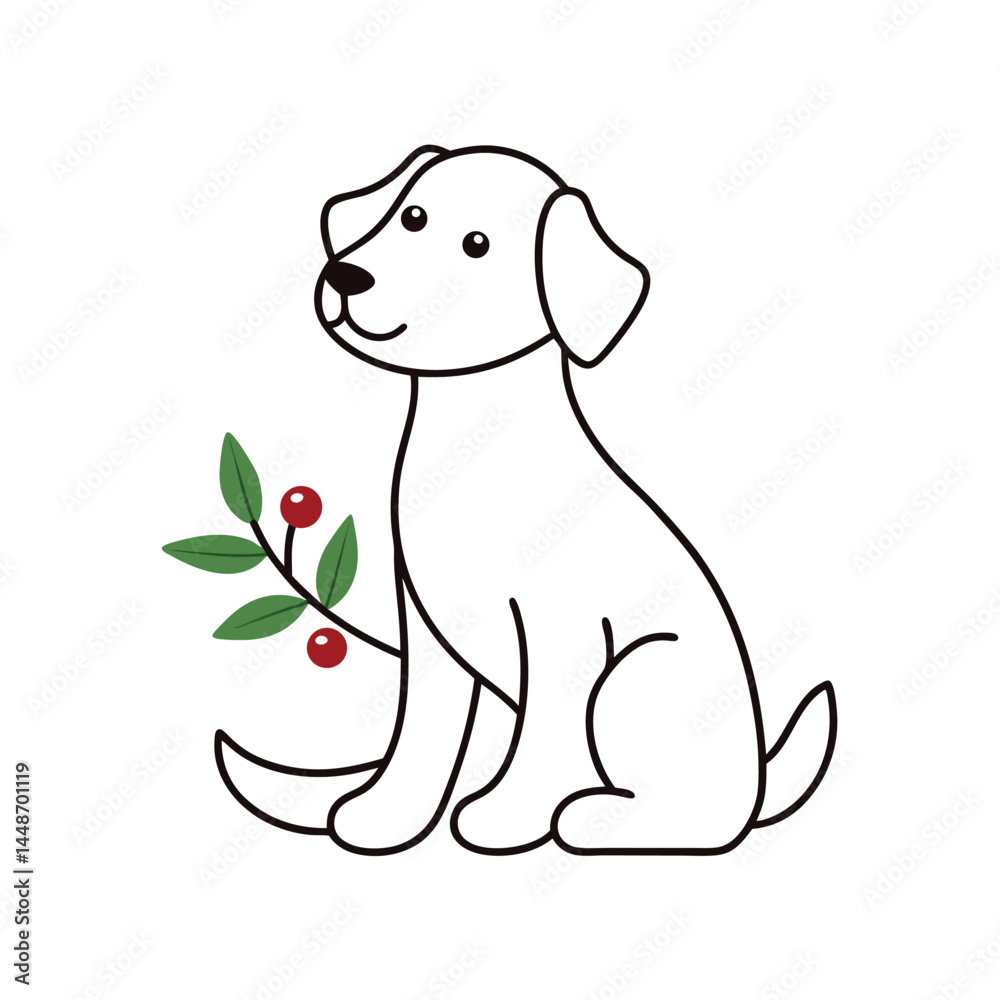 Fototapeta premium dog with bone