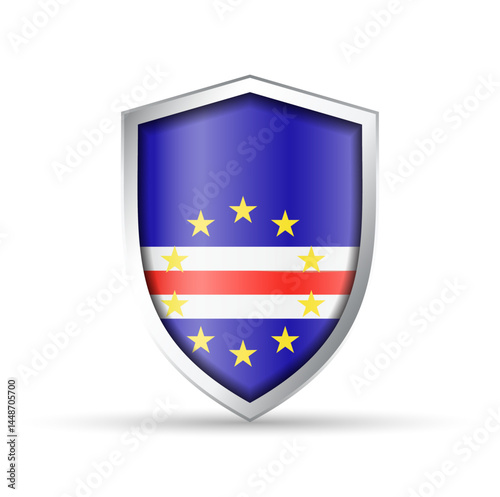 Cape Verde Flag Glossy Shield Icon Free Download Cape Verde Flag Glossy Shield Icon - GFXLoad