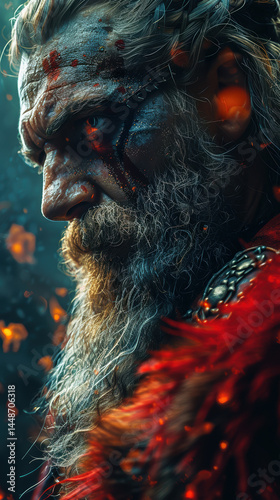 Bearded Skald guarding the Sacred Flame