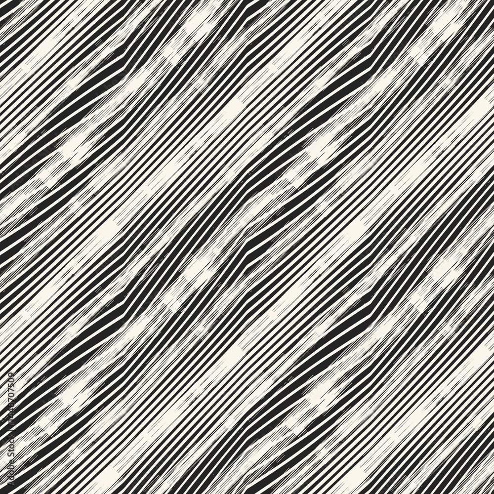 Black And White Slanted Broken Stripes Pattern