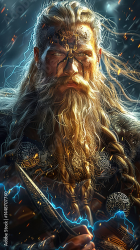Fire-Eyed Warrior Monk of Rune-Wrapped Lore