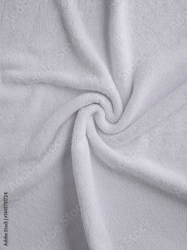 White Terry towel fabric fluffy flannel material 
