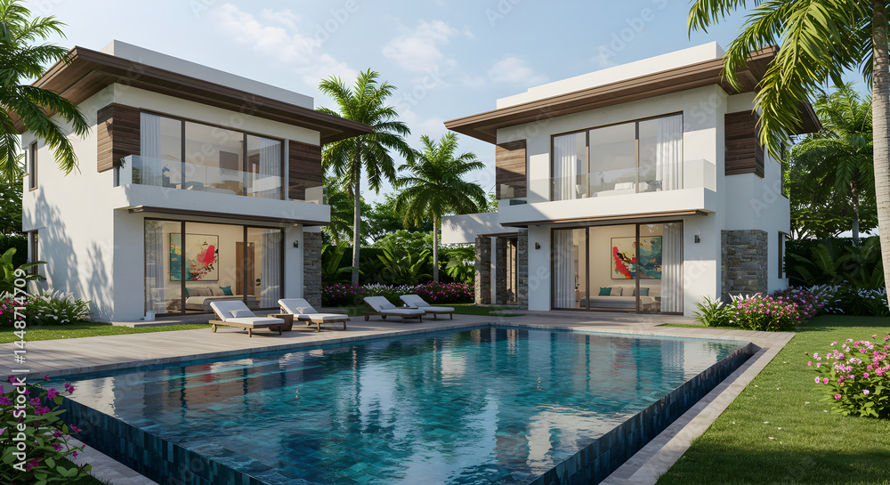 Contemporary Luxury Villas With Swimming Pool In A Tropical Paradise Setting Contemporary Luxury Villas With Swimming Pool In A Tropical Paradise Setting