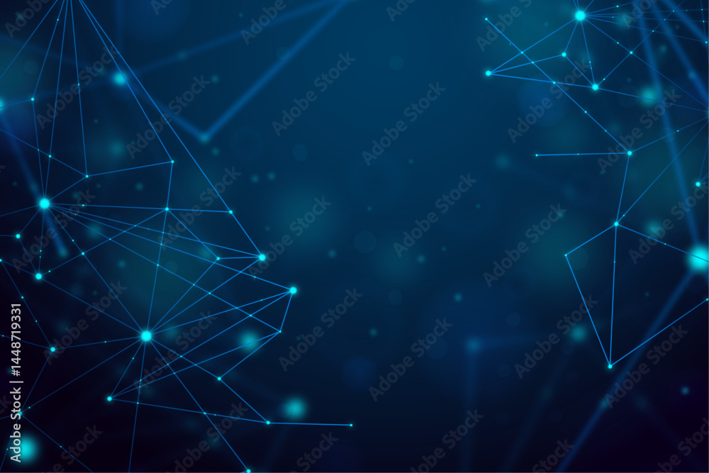 Realistic Abstract Technology Background with Particles