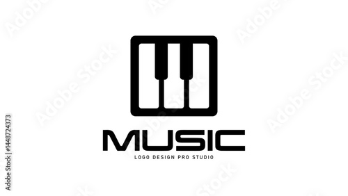 Music Logo typography with icon designed. Music Logo typography with icon designed.