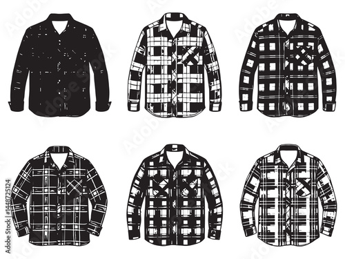 Flannel Pants Line Art Icon Design (4)