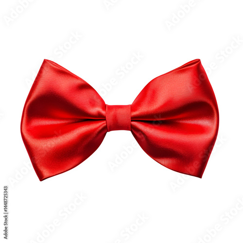 Red bowtie isolated on white background