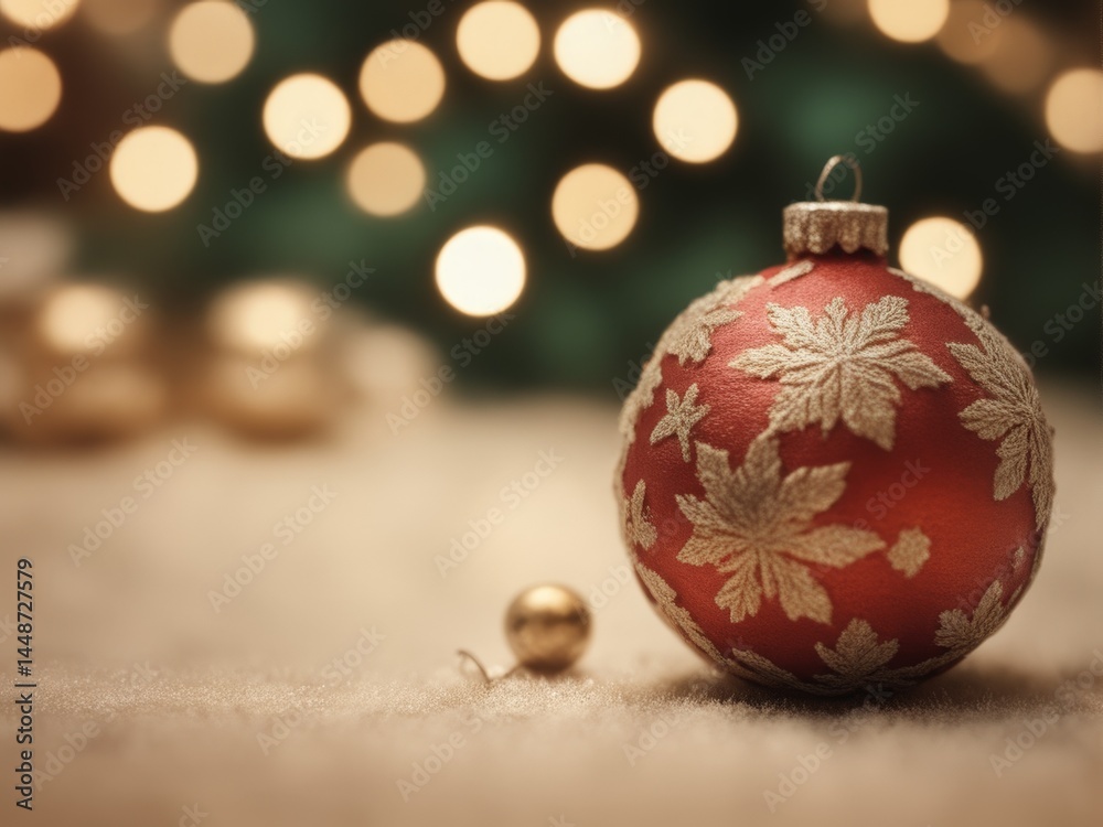 Fototapeta premium christmas decorations on a background of the tree