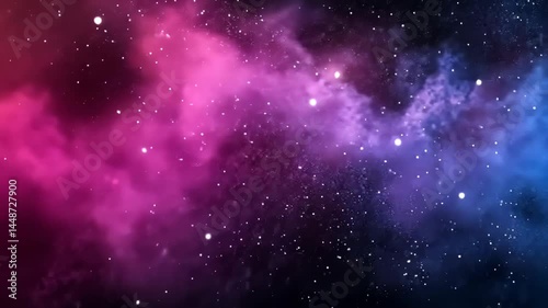 Wallpaper Mural Cosmic nebula flowing through vibrant pink and blue starry space Torontodigital.ca