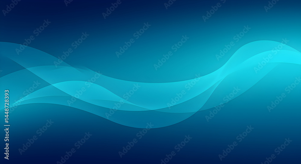 Abstract Flowing Blue Light Wave Representing Smooth Movement, Calmness, and Fluid Design Abstract Flowing Blue Light Wave Representing Smooth Movement, Calmness, and Fluid Design