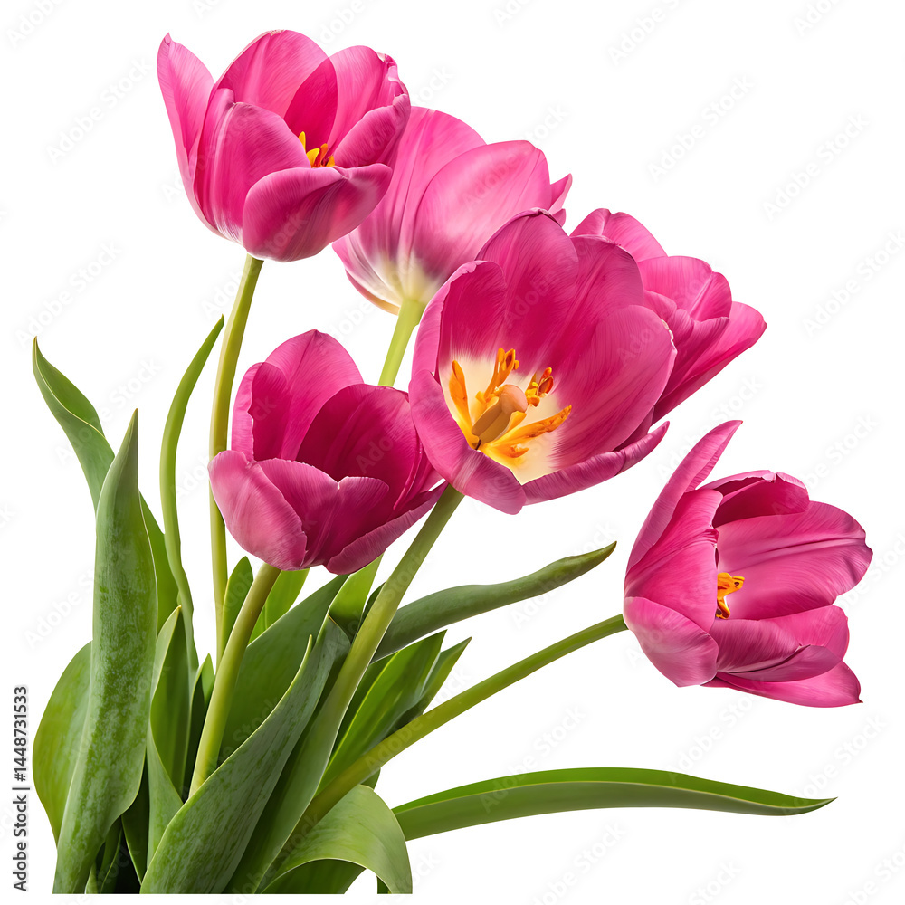 Fototapeta premium Tulip Flower transparent png .