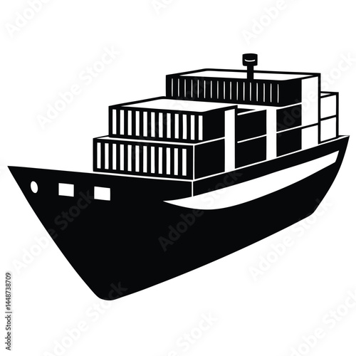 Cargo Ship Global Maritime Freight Transportation and Logistics