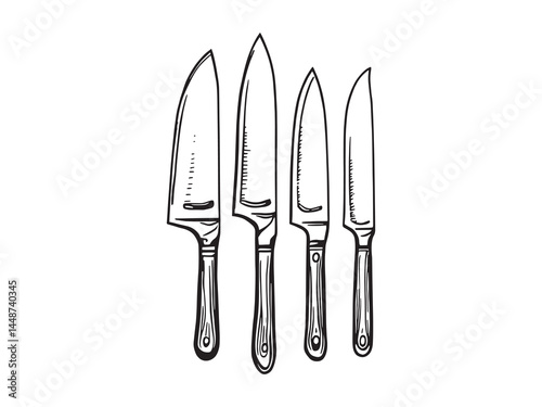 Grafting Knife line art icon isolated simple outline tool