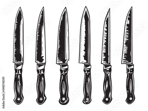 Grafting Knife line art icon for garden tools design