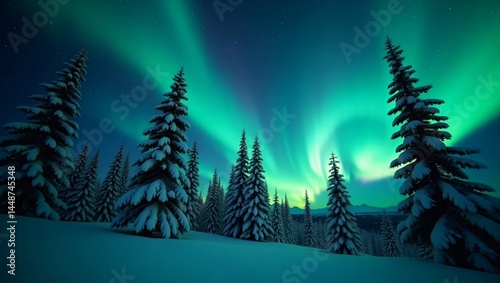 winter landscape with trees