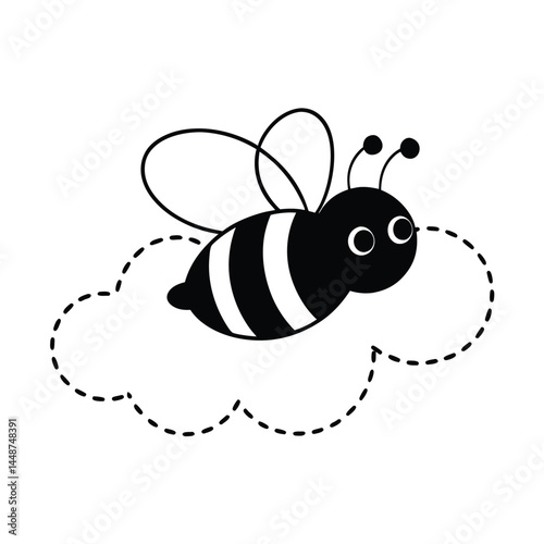 bee on a white