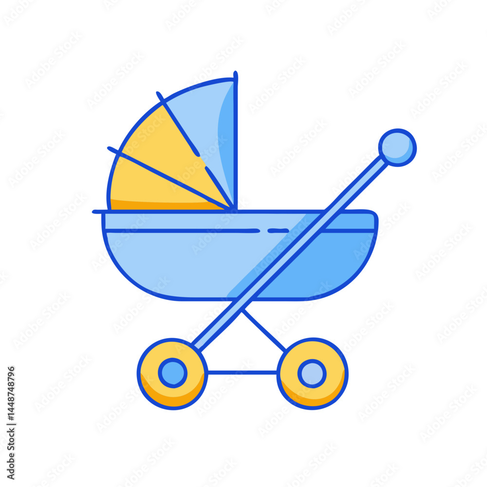 Baby stroller vector illustration pram carriage buggy newborn infant child transport motherhood parenting babyhood Baby stroller vector illustration pram carriage buggy newborn infant child transport motherhood parenting babyhood