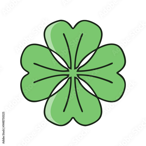 Four leaf clover st patricks day luck lucky irish shamrock green plant nature floral design vector