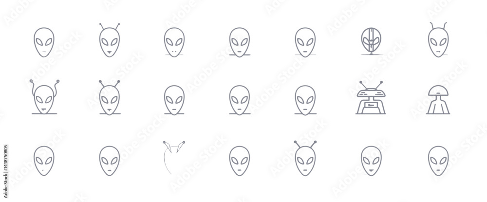 icon sheet, simple shapes, Alien icons icon sheet, simple shapes, Alien icons