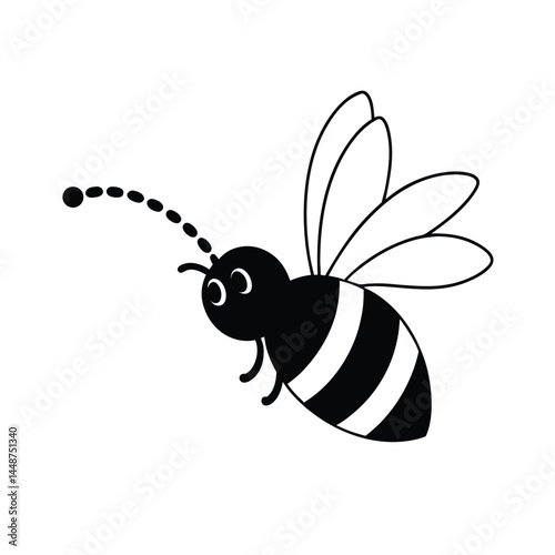 bee on white background