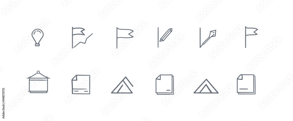icon sheet, simple shapes, Bookmark icons icon sheet, simple shapes, Bookmark icons