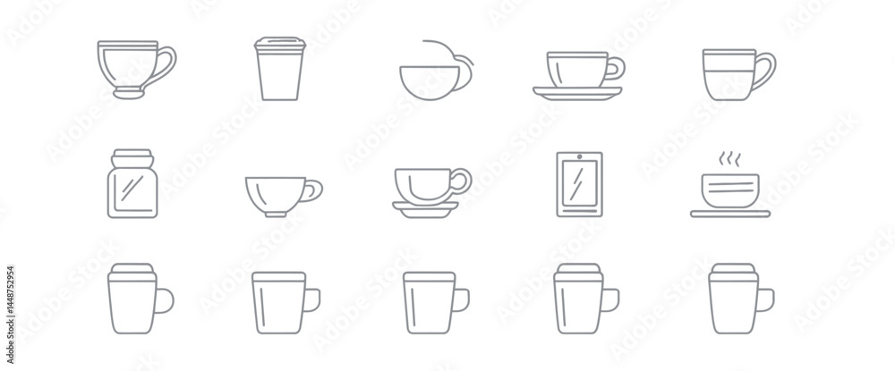 icon sheet, simple shapes, Cup icons icon sheet, simple shapes, Cup icons