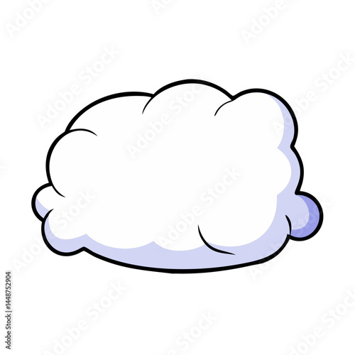Cartoon cloud vector illustration fluffy cloudscape weather element sky design graphic art icon image