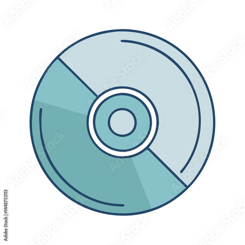 Illustration of a compact disc cd dvd data storage optical disc digital data information