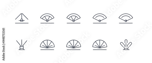 icon sheet, simple shapes, Fan icons