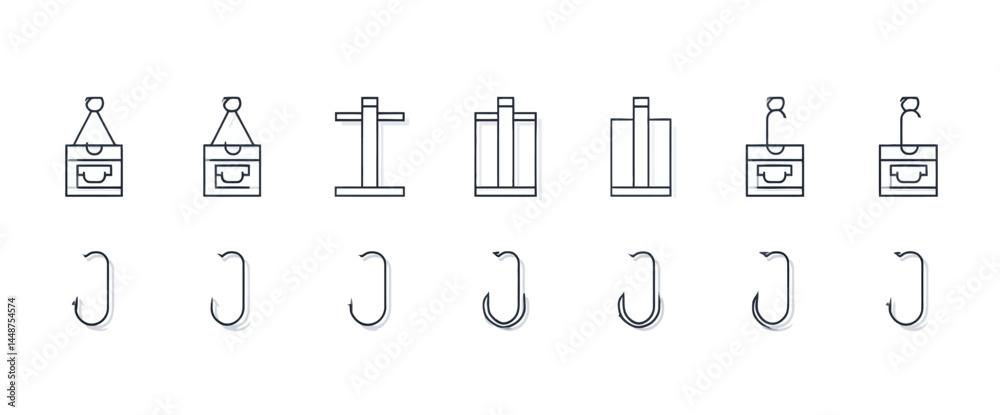 icon sheet, simple shapes, Hook icons icon sheet, simple shapes, Hook icons