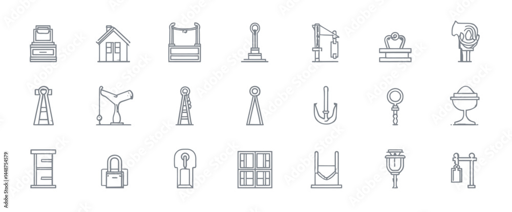 icon sheet, simple shapes, Hook icons icon sheet, simple shapes, Hook icons