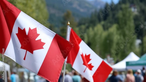 Vibrant celebration of community spirit and national pride at the Canadian festival in the mountain town