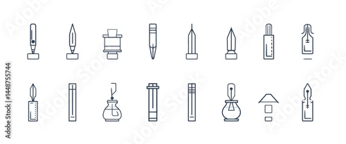icon sheet, simple shapes, Needle icons