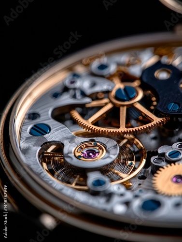 Wallpaper Mural Intricate Watch Mechanism Macro, Precision Engineering, Timepiece Artistry Torontodigital.ca