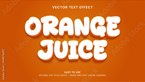 orange juice editable text effect orange 3d text