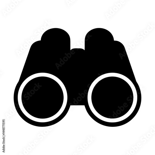 Sleek vector image of binoculars for exploration and optical viewing purpose