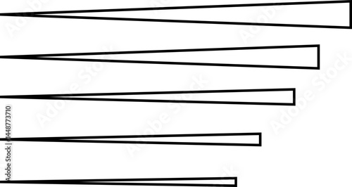 Speed lines icon of fast motion symbols. Comic and manga books speed lines vector isolated on transparent background Manga speed frame superhero action explosion elements for web or app