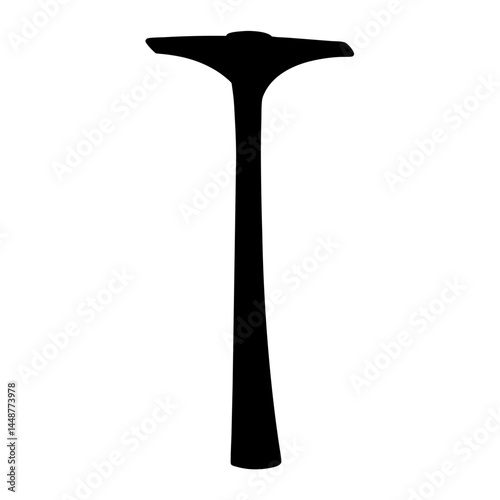 Silhouette of a pickaxe tool representing mining, construction, and excavation industries