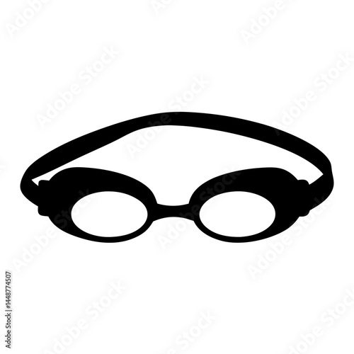 Black and White Swimming Goggles for Water Sports and Pool Activities