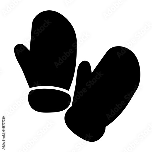 A pair of black mittens for keeping your hands warm and cozy