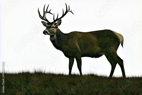 Wallpaper Mural Stag Silhouette Standing Tall Between Trees

 Torontodigital.ca