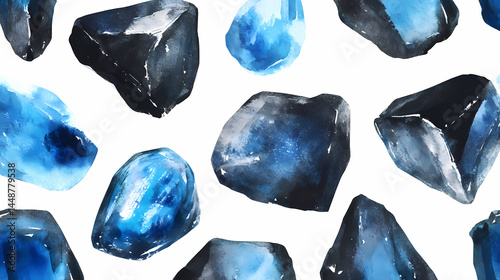 abstract blue stones