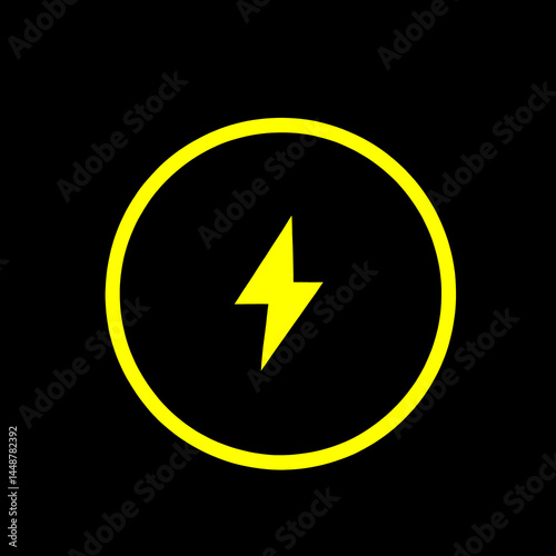yellow and black isolated icon of a lightning bolt, electricity voltage power symbol Free Download yellow and black isolated icon of a lightning bolt, electricity voltage power symbol - GFXLoad