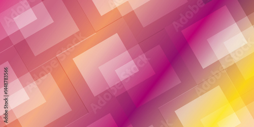 square shape background presentation design. PowerPoint and Business background. Orange and Lemon yellow square shape background presentation design