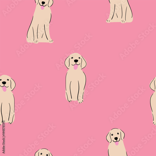 Photography Cute dogs seamless pattern, Golden Retriever, Jack Russell terrier, Cute dogs, c