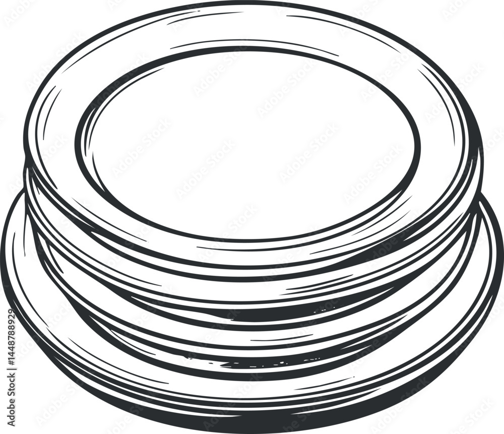 Black and white line drawing of a round jar with a closed lid, empty container for cream or cosmetic product Black and white line drawing of a round jar with a closed lid, empty container for cream or cosmetic product